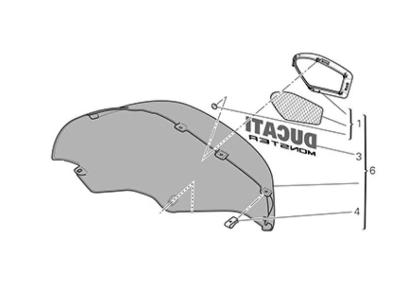 Ducati Fairing LH 48012591DS 1 Ducati Fairing LH 48012591DS