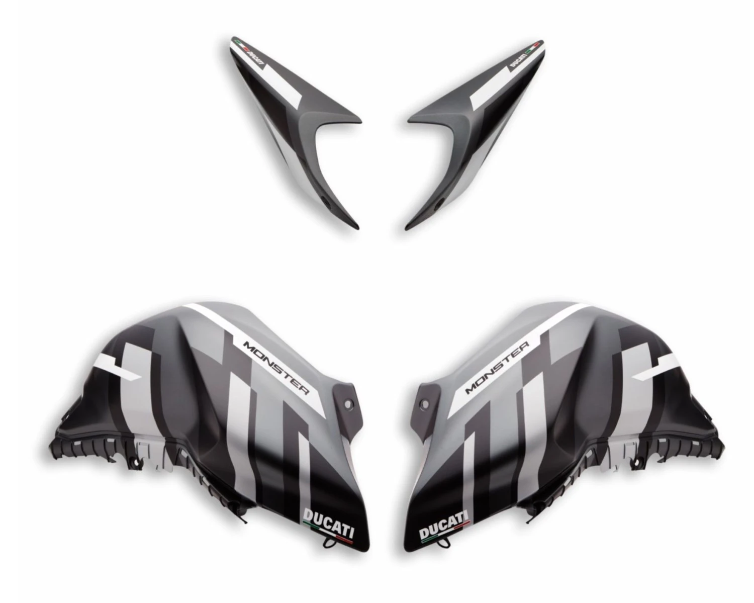 Ducati Kappenset Custom Monster Grey 2 Ducati Kappenset Custom Monster Grey - Afbeelding 2